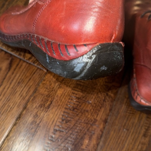 PIKOLINOS Women’s Red Leather Boots Size 37 - Picture 6 of 7